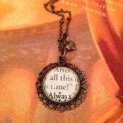  After All This Time Always Harry Potter Antiqued Bronze Ornate Book Page Necklace Snape Dumbledore Lily