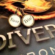 Divergent Four and Tris Prior Veronica Roth Antiqued Bronze Dangling or Post Book Page Earrings